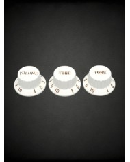 Fender button set for Stratocaster Parchment