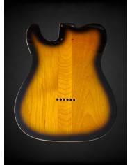 Corps Telecaster Sunburst 2 tons, double binding, verni gloss