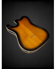 Corps Telecaster Sunburst 2 tons, double binding, verni gloss