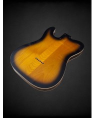 Corps Telecaster Sunburst 2 tons, double binding, verni gloss
