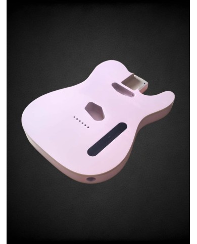 Corps de guitare Telecaster Pink double binding crème | ADP Guitar Parts