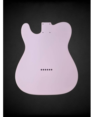 Telecaster guitar body Pink double cream binding | ADP Guitar Parts