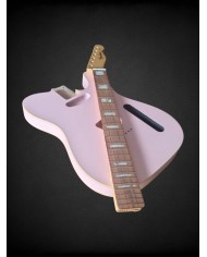 Corps de guitare Telecaster Pink double binding crème | ADP Guitar Parts