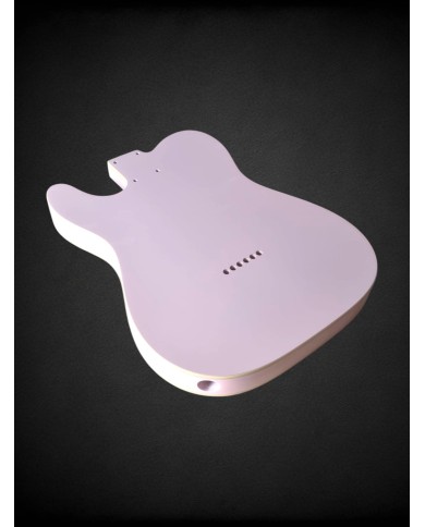 Corps de guitare Telecaster Pink double binding crème | ADP Guitar Parts