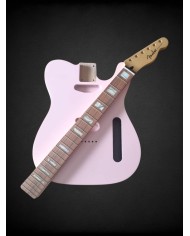 Telecaster guitar body Pink double cream binding | ADP Guitar Parts