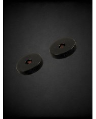 2 Black Metal Knobs for Jazzmaster/Jaguar -AllParts