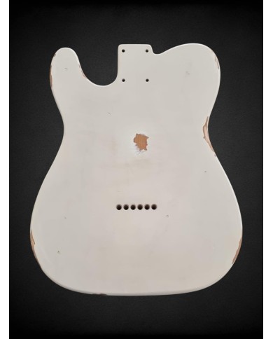 Corps Telecaster Heavy Relic Vintage White Nitro Satin | ADP Guitar Parts