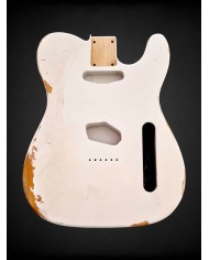 Corps Telecaster Heavy Relic Vintage White Nitro Satin | ADP Guitar Parts