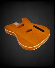 Corps Telecaster bois naturel et double binding, SH, verni gloss