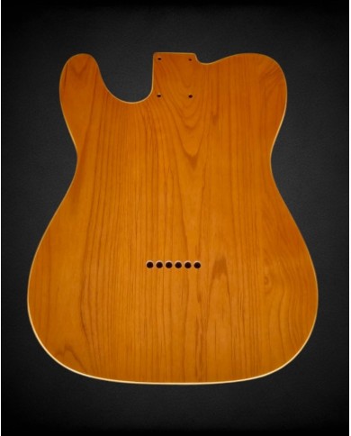 Corps Telecaster bois naturel et double binding, SH, verni gloss