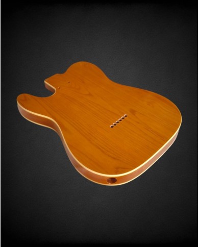 Corps Telecaster bois naturel et double binding, SH, verni gloss