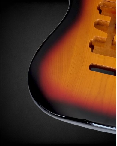 Corps Stratocaster® HSH Sunburst 3 Tons Poly Gloss Aulne | ADP Guitar Parts