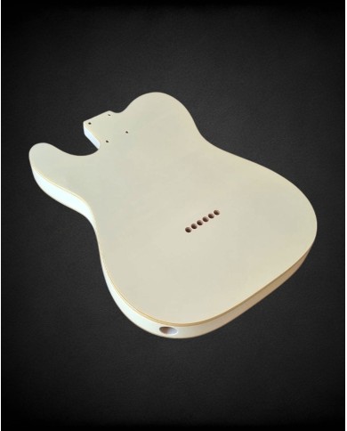 Telecaster Body SH Vintage White Double Binding
