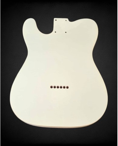 Telecaster Body SH Vintage White Double Binding