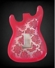 Stratocaster Body, Red Paisley, Alder 3 Pcs