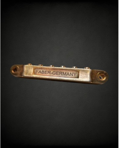 Faber Gold aged Brass saddles Bridge ABRH, Gibson style (ABR-1)