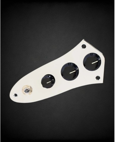 ObsidianWire Jazz Bass Pre-wired Control Plate | Chrome