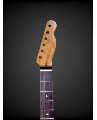 22 frets Satin Nitro varnished Roasted Mapple Neck, Rosewood fretboard, Tele style