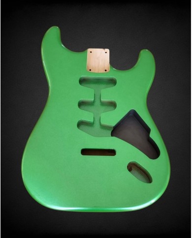 Stratocaster Body metallic Green, Alder 3 pieces