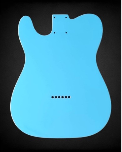 Telecaster Body, Sonic Blue and double binding, 3-piece Alder
