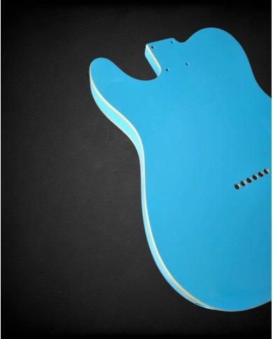 Telecaster Body, Sonic Blue and double binding, 3-piece Alder