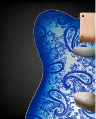 Corps Telecaster en Aulne, Blue Paisley Double binding