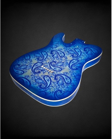 3-piece Alder Telecaster body, Blue Paisley Double binding