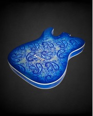 Corps Telecaster en Aulne, Blue Paisley Double binding