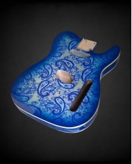 3-piece Alder Telecaster body, Blue Paisley Double binding
