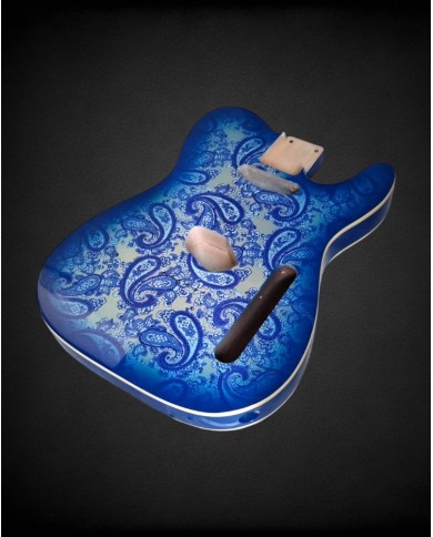 3-piece Alder Telecaster body, Blue Paisley Double binding