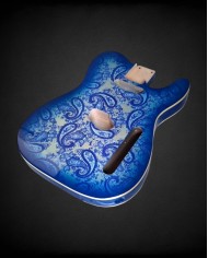 3-piece Alder Telecaster body, Blue Paisley Double binding