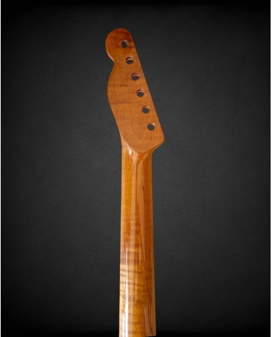 Manche Telecaster érable flamé, touche Palissandre, vernis gloss