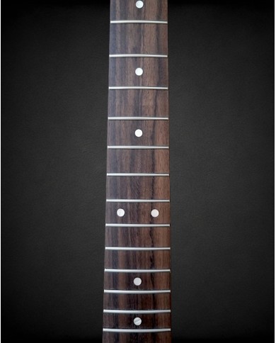 Manche de guitare électrique style Telecaster en érable flammé et touche palissandre