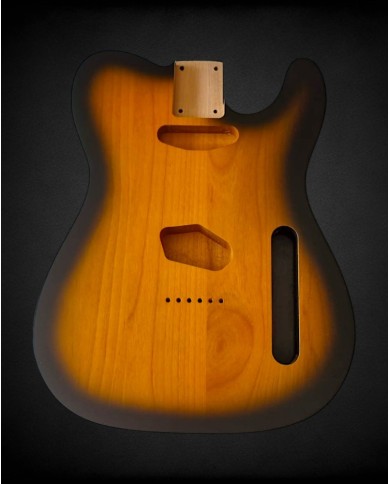Corps Telecaster Sunburst 2 tons, Aulne verni, 3 pièces,