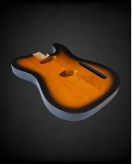 Corps Telecaster Sunburst 2 tons, Aulne verni, 3 pièces,
