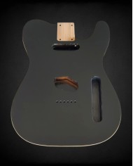Corps Telecaster Noir, double binding, Aulne