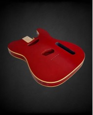 Corps Telecaster  Metallic Red et double binding, Aulne