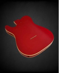 Corps Telecaster  Metallic Red et double binding, Aulne
