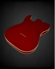 Corps Telecaster  Metallic Red et double binding, Aulne