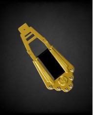 Cordier Manouche style Selmer Gipsy Jazz Tailpiece Gold Black Plastic Plate