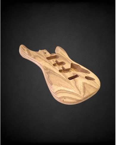 Corps Stratocaster en frene torréfié, 3 pièces, SSS, Unfinished