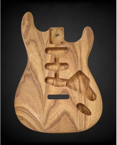 Corps Stratocaster en frene torréfié, 3 pièces, SSS, Unfinished