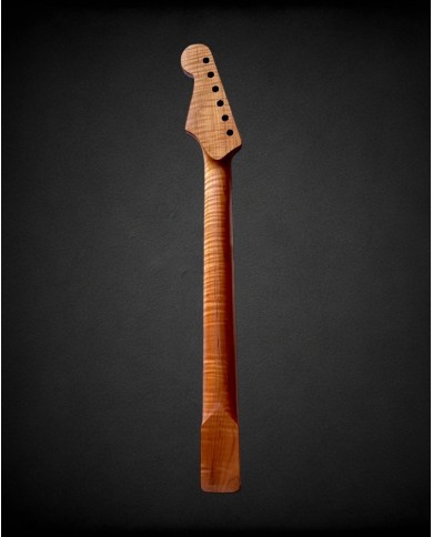 Flamed maple Stratocaster neck with rosewood fingerboard and nitro satin finish