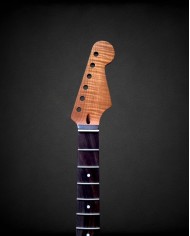 Manche Stratocaster en érable flammé touche palissandre et vernis satin nitro