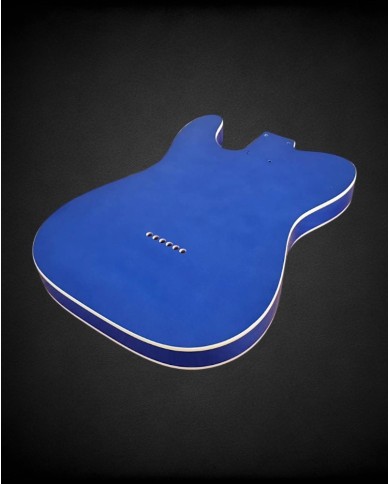 Telecaster Body Metallic Blue, double binding, gloss varnish