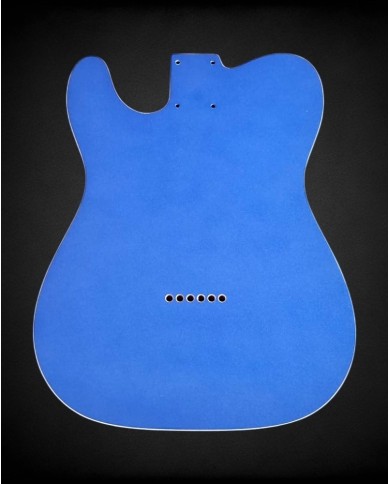 Telecaster Body Metallic Blue, double binding, gloss varnish