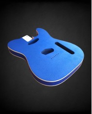 Telecaster Body Metallic Blue, double binding, gloss varnish