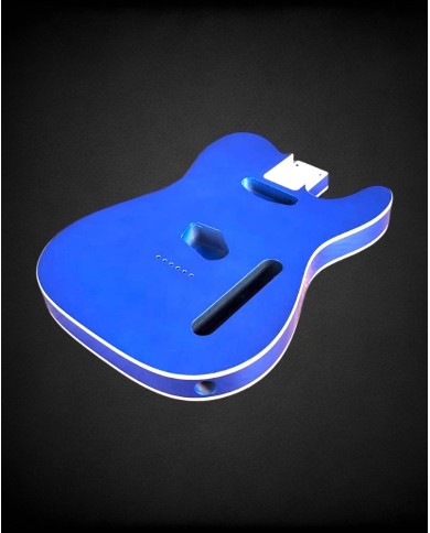 Telecaster Body Metallic Blue, double binding, gloss varnish