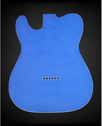 Telecaster Body Metallic Blue, double binding, gloss varnish