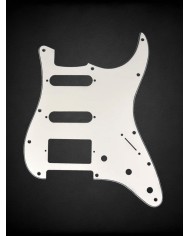 Pickguard Stratocaster SSH USA 3ply 11trous White 090"